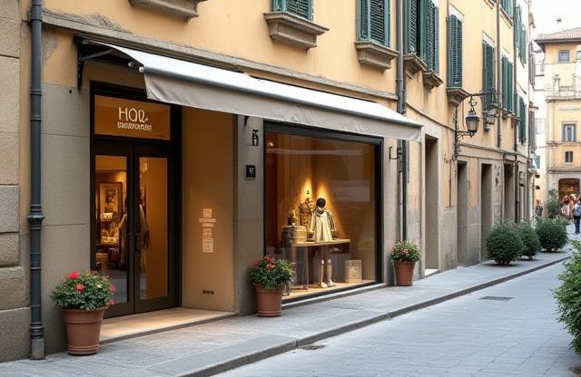 Exterior view of Boutique La Moda Firenze on a charming street in Florence