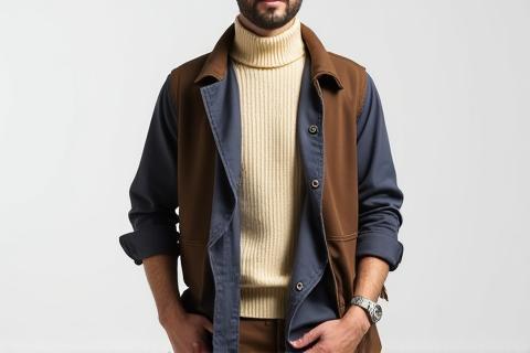 Image illustrating different layers of clothing worn together for a stylish look