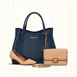 Image representing fashion accessories like a bag and shoes